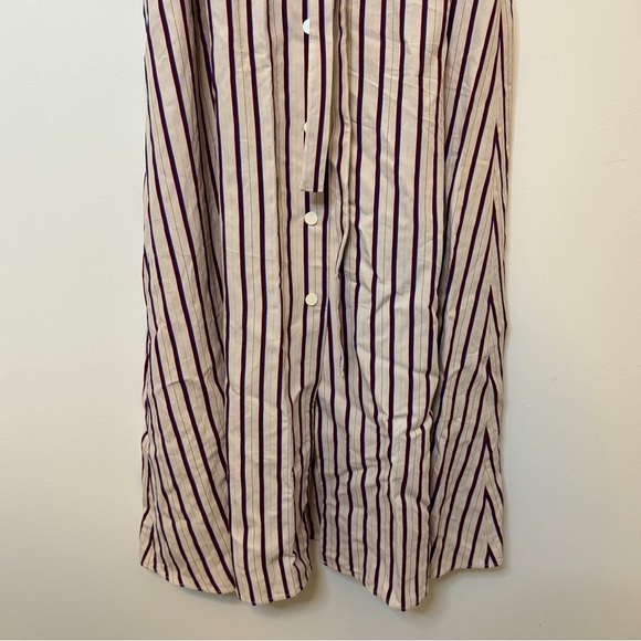 Sandro Clarence Striped Midi Dress Size Small / Medium Button Down Short Sleeve - Picture 5 of 10